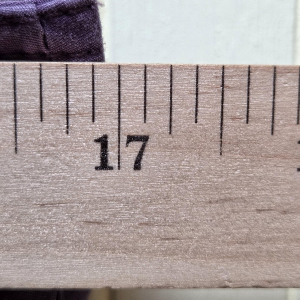 Style&co. Capri Pants Womens 12P Purple Twill Stretch Casual Button Hem Pockets - Picture 3 of 7